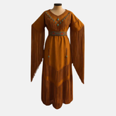 Handmade Beaded Cowhide Powwow Dress: Native American Regalia