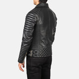 Mens Armand Black Leather Biker Jacket