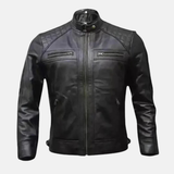 Cafe Racer Style Jacket Men's Sheepskin Butter Soft Leather: Vintage Handmade Motorcycle Biker Style