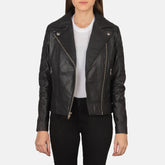 Women’s Carolyn Quilted Black Biker Jacket