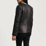 Women’s Nexi Quilted Black Leather Jacket
