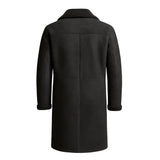 Handmade Genuine Leather Men's Overcoat: Vintage Style Long coat