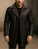 Men’s Genuine Leather Bomber Jacket – Classic Winter Leather Outerwear, Warm & Stylish Coat