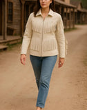 Women’s Fringe Leather Jacket Western Style Zipper Jacket Handmade Vintage Cowgirl Coat
