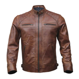 Cafe Racer Style Jacket Men's Sheepskin Butter Soft Leather: Vintage Handmade Motorcycle Biker Style