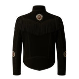 Men’s Embroidered Western Fringe Jacket Handmade Cowboy Coat Vintage Rodeo Style