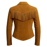 Women’s Western Fringe Jacket Suede Cowgirl Coat Handmade Vintage Rodeo Style