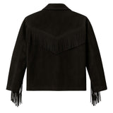 Handmade Leather Fringe Western Jacket for Men, Vintage Cowboy Style with Classic Fringe Design